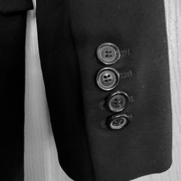 PIAZZA SEMPIONE Black Wool Button Up Suit Jacket size 40 - Picture 4 of 6